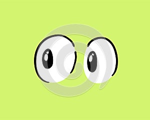 Design of eyes looking illustration