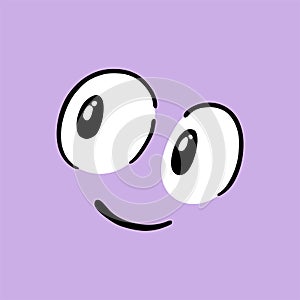 Design of eyes looking illustration