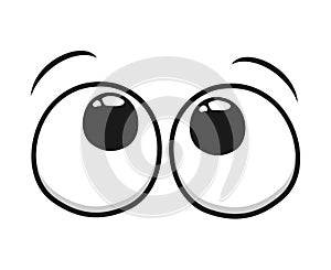 Design of eyes looking illustration