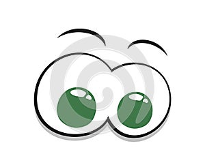 Design of eyes looking illustration