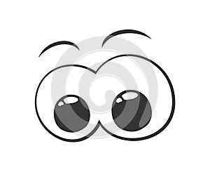 Design of eyes looking illustration