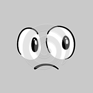 Design of eyes looking illustration