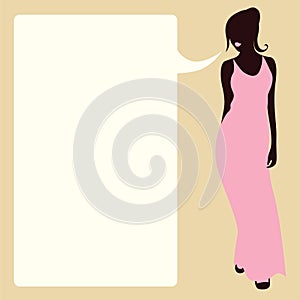Design with fashionable young woman