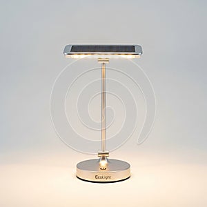 Design featuring a circular base labeled EcoLight a slim central pole