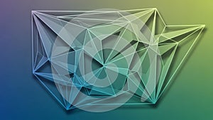 Design featuring an intricate network of interconnected triangles