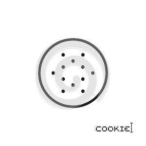 Design of flat cokkie icon