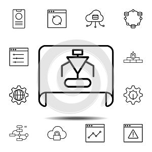 design, flowchart, robot icon. Simple thin line, outline vector element of Web Design Development icons set for UI and UX, website