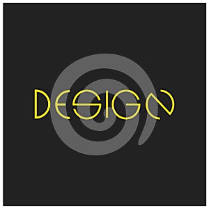 Design fount quote lettering logo vector illustration background photo
