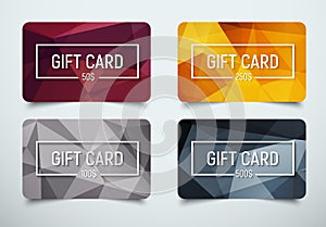 Design a gift card with a frame for text and denomination.