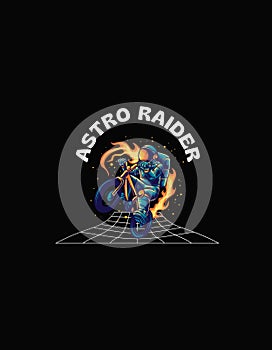 Design graphic digital astro raider