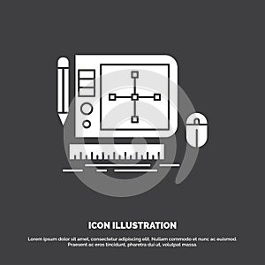 design, Graphic, Tool, Software, web Designing Icon. glyph vector symbol for UI and UX, website or mobile application