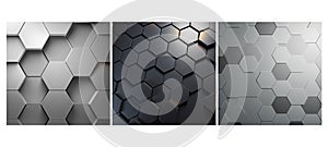 design gray light hexagon background