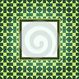 Design green pattern frame