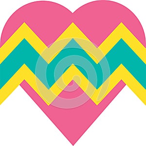 Design Heart and Heartbeat Line Cardiography Icon