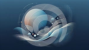 Minimalistic Halftone Abstract Technology Background photo