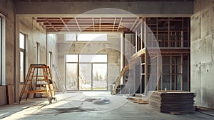 design house under construction
