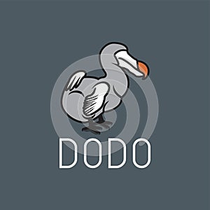 Design illustration bird dodo