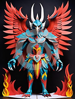 design illustration of the eagle paper in the hell