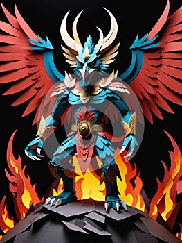 design illustration of the eagle paper in the hell