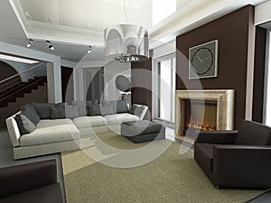 Design of interior. Living-room