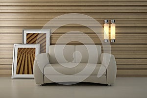 Design interior. Sofa in modern room