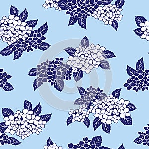 Japanese style hydrangea pattern, photo