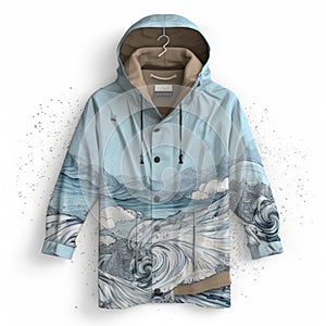 Design A Jeffreys Bay Surf Spot Raincoat With Hyper Detail photo