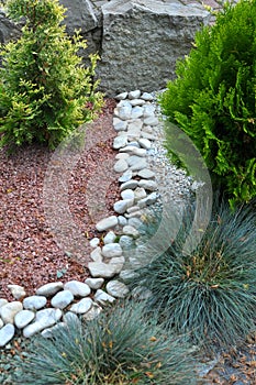 Design of landscaping in the garden, park, square, recreation area