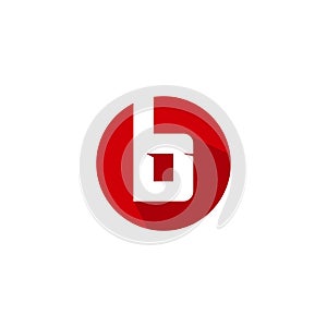 Design a letter b Logo circle Template vector