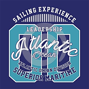 Design letters leadership atlantic ocean