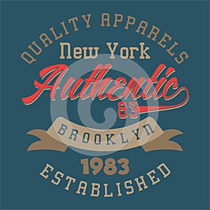 Design letters new york authentic brooklyn