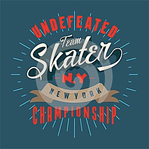 Design letters skater new york championship