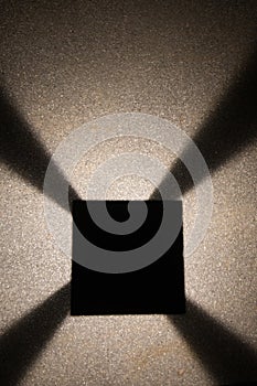 Design light on cement texture floor at night . abstract and art background for text using . radius modern spotlight . smooth shad