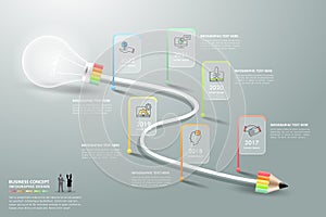 Design lightbulb infographic 6 options,