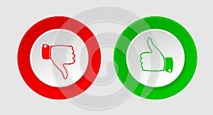 Design the likes and dislikes icon in the circle