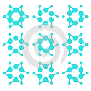 Abstract water molecule vector template