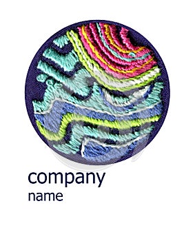 Design logo for handmade embroidery texture