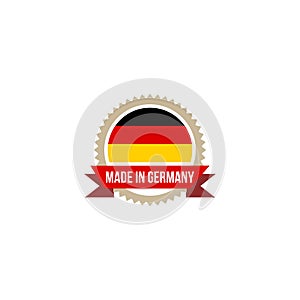 Design logo made in Germany. German map German flag