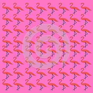 Luxury vint. DESIGN Flamingos Pink photo