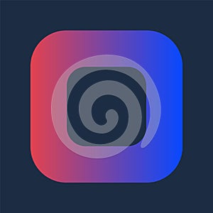 Design Media Record Player Pushbutton Stop Icon