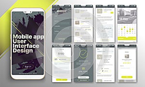 Design of the mobile application, UI, UX.