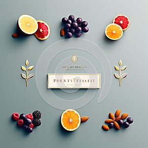 design a modern and stylish logo for a virtual dry fruit store trending on artstation sharp focu