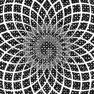 Design monochrome circular spiral background. Spli