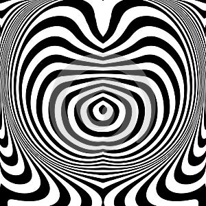 Design monochrome movement illusion background