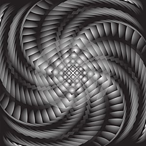 Design monochrome twirl illusion background