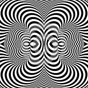 Design monochrome whirl illusion background