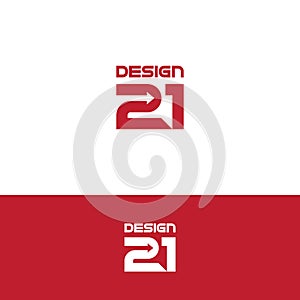 Design Monogram 2 1 with arrow concept bold inspiration