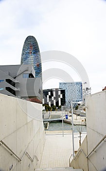 Design Museum and Agbar Tower in the background, Barcelona