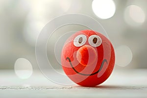 Design for National Red Nose Day Greeting card or social media banner. Concept Red Nose Day Design,