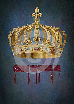 Hebrew Letters Name of God - JHVH with Crown